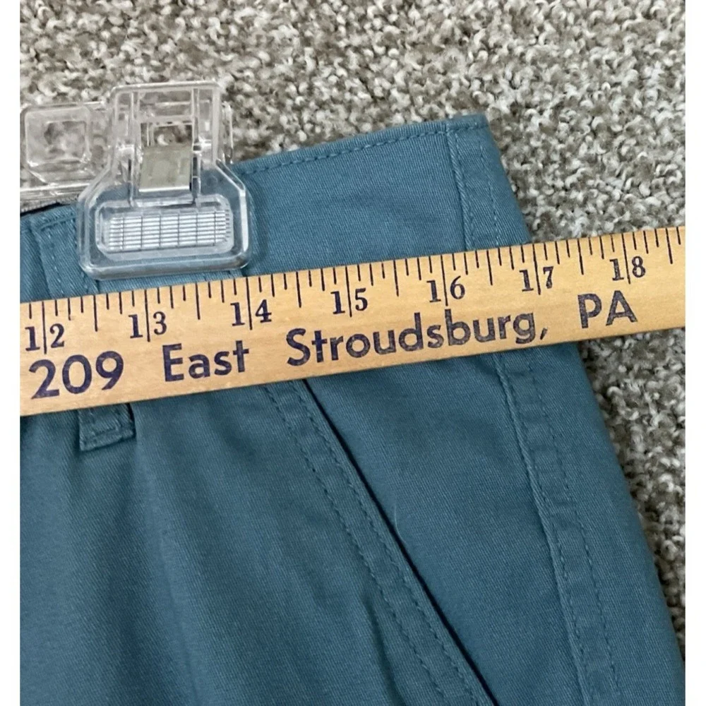 Lot of 2 Iron Co. Men's Chino Shorts Size 32 Sage Green Slate Blue Flat Front